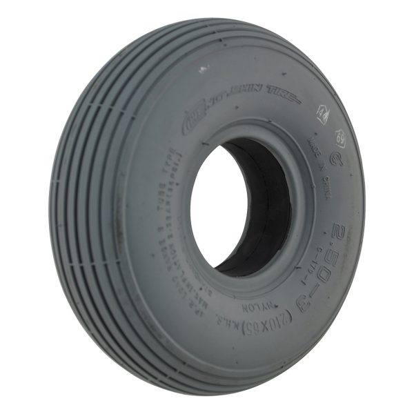 250 X 3 Grey Infilled Rib Tyre